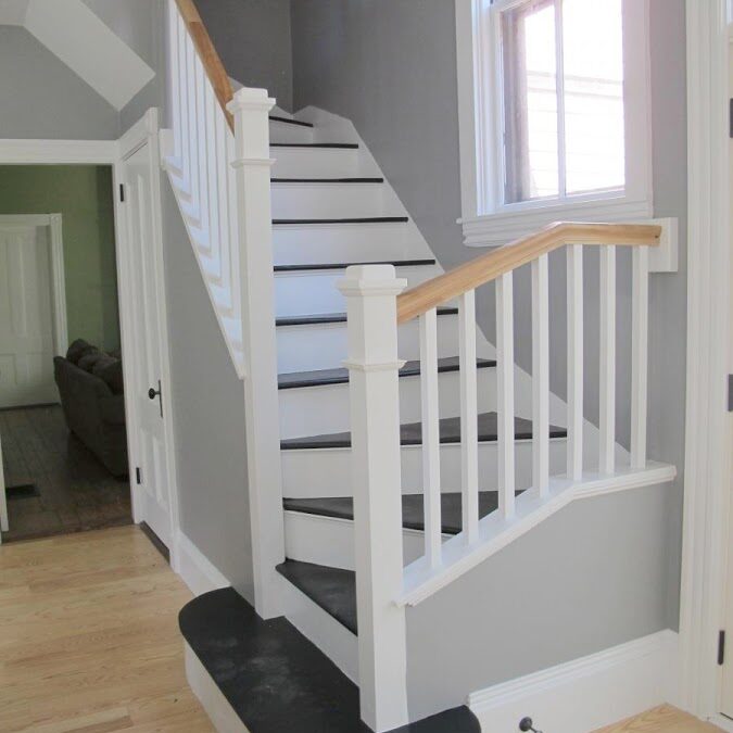 Newly painted stairs